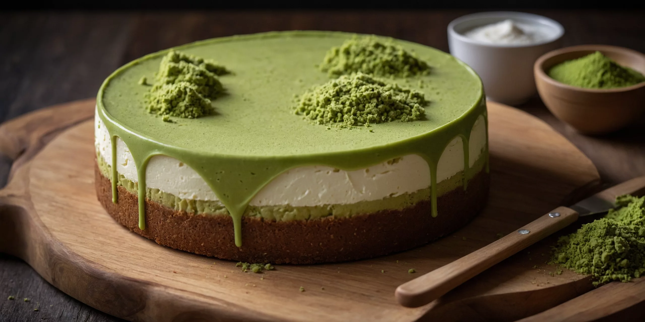 Japanischer Matcha-Cheesecake