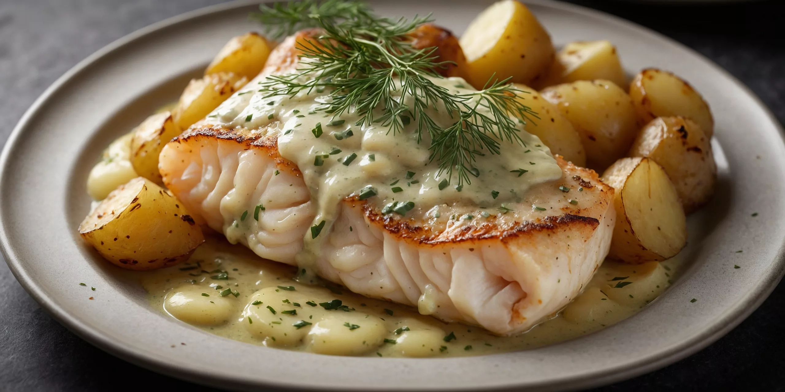 Kabeljau in Senfsoße mit Dillkartoffeln – YummAi Kabeljau in Senfsoße mit Dillkartoffeln – YummAi