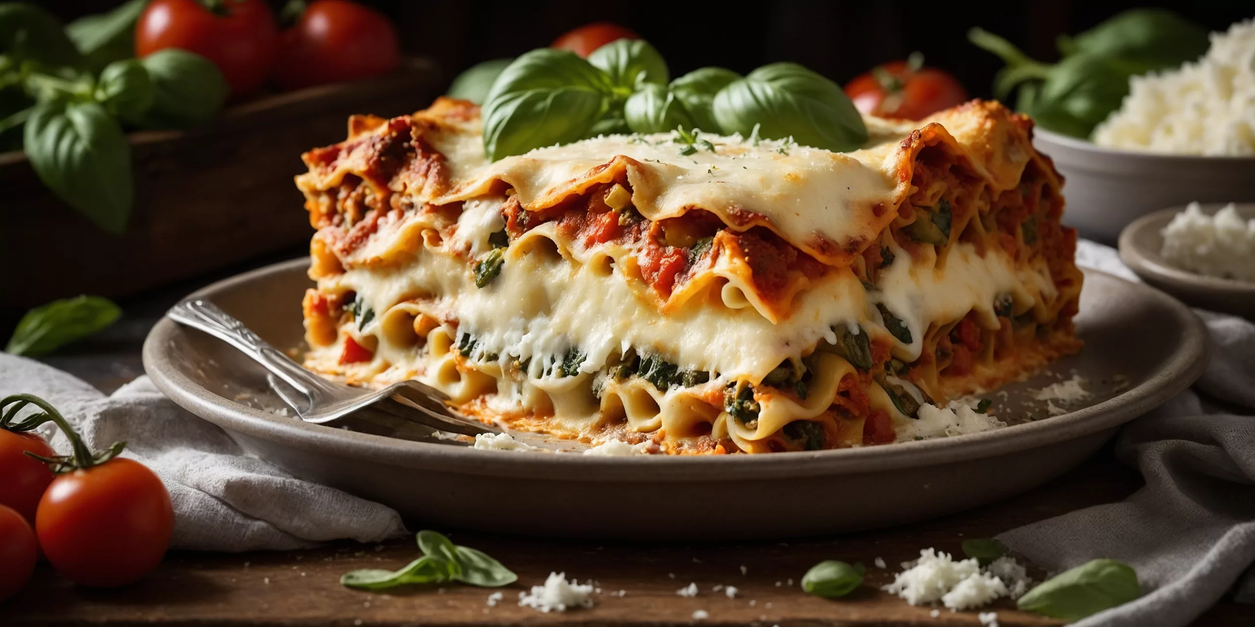 Käsereiche Gemüselasagne mit Ricotta