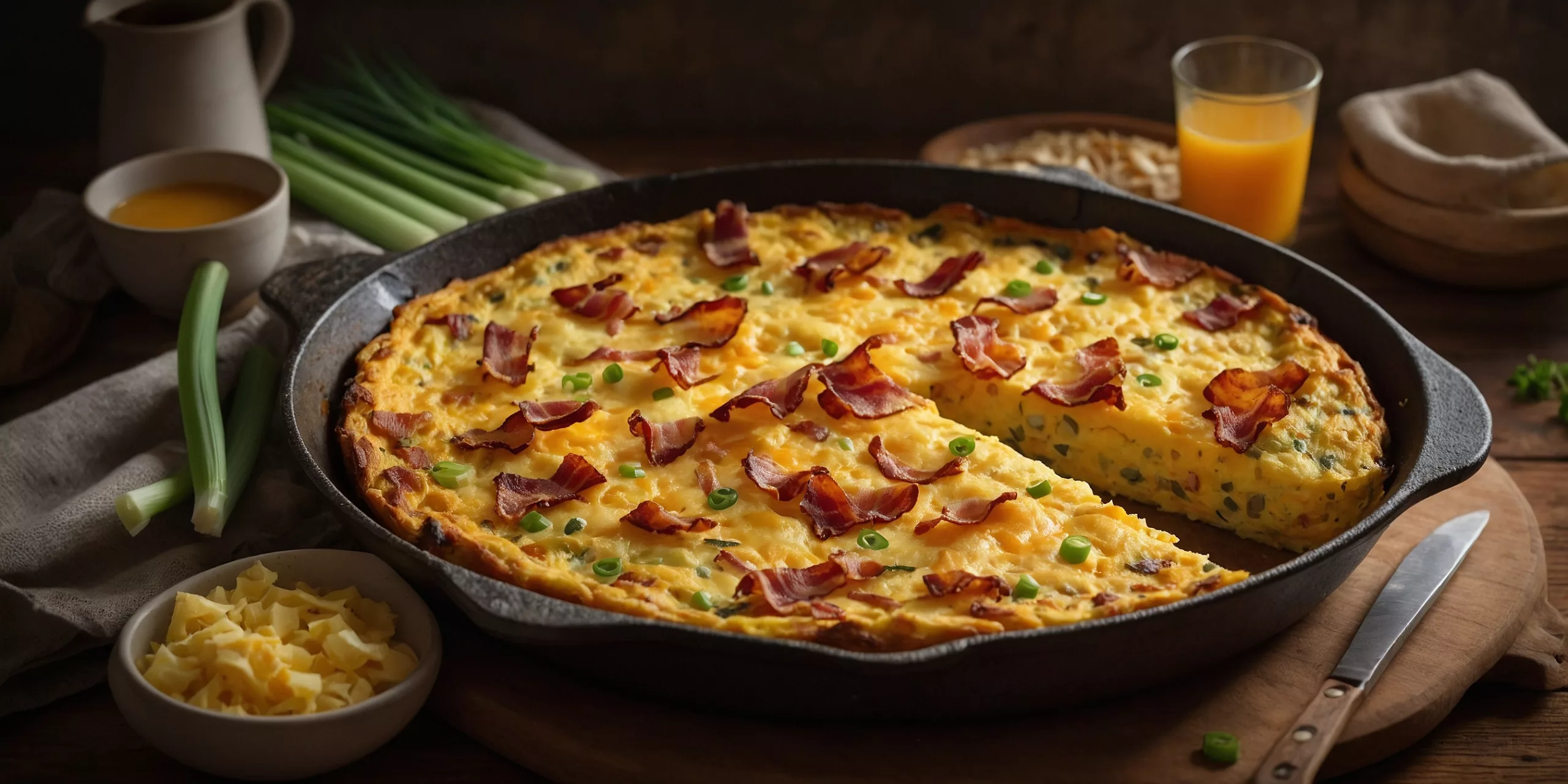 Keto-Frittata mit Speck und Käse