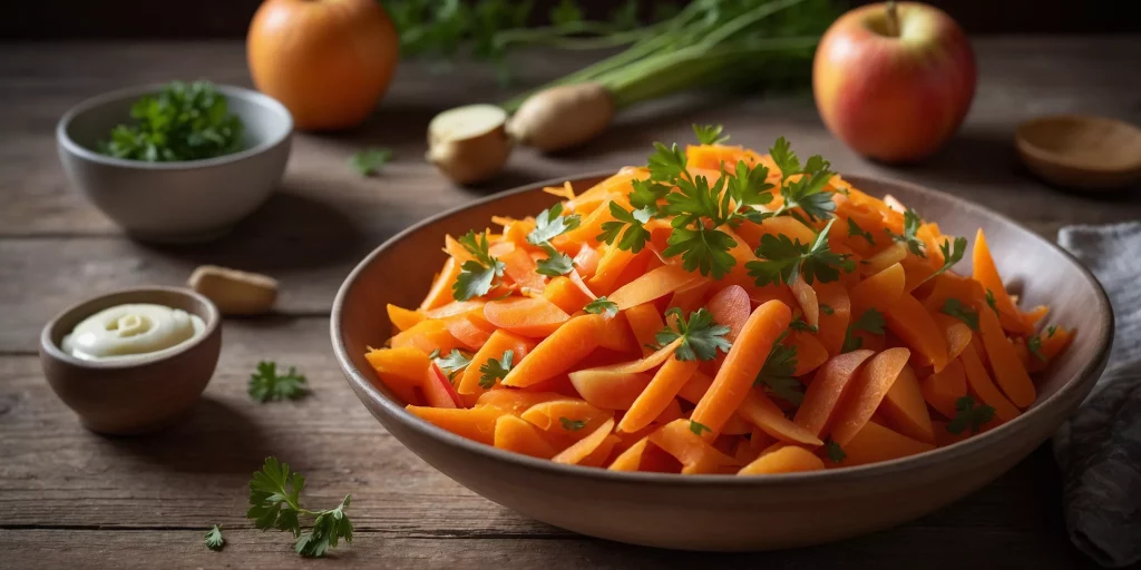 Klassischer Möhrensalat mit Apfel