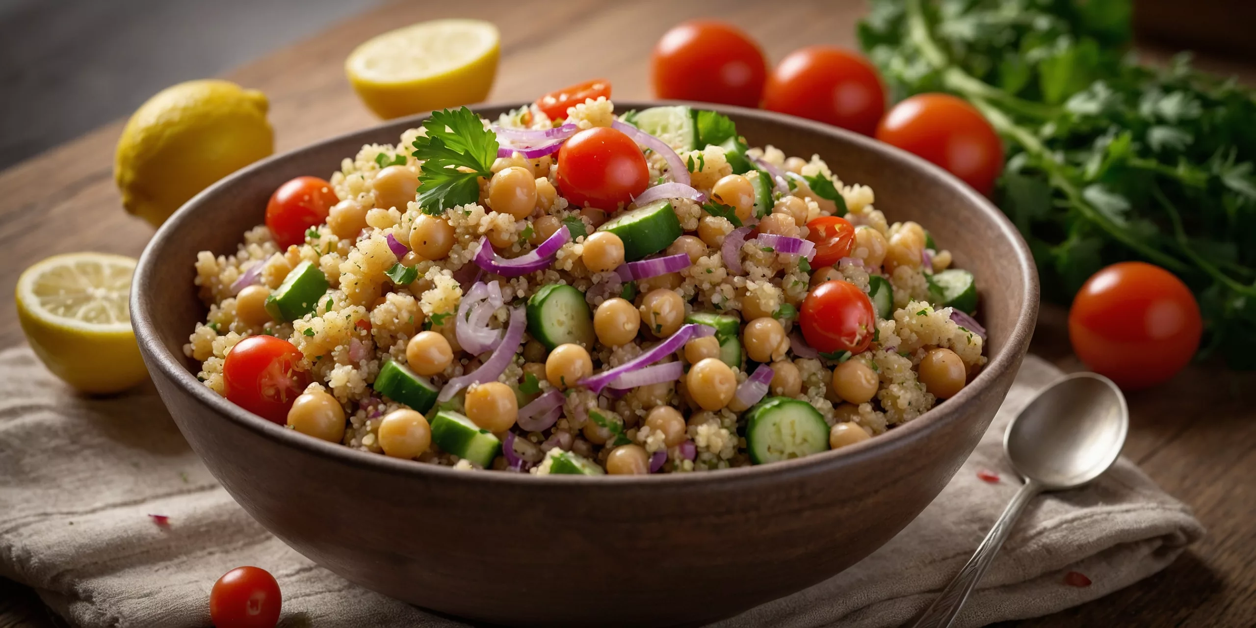 Knackiger Quinoa-Kichererbsen-Salat