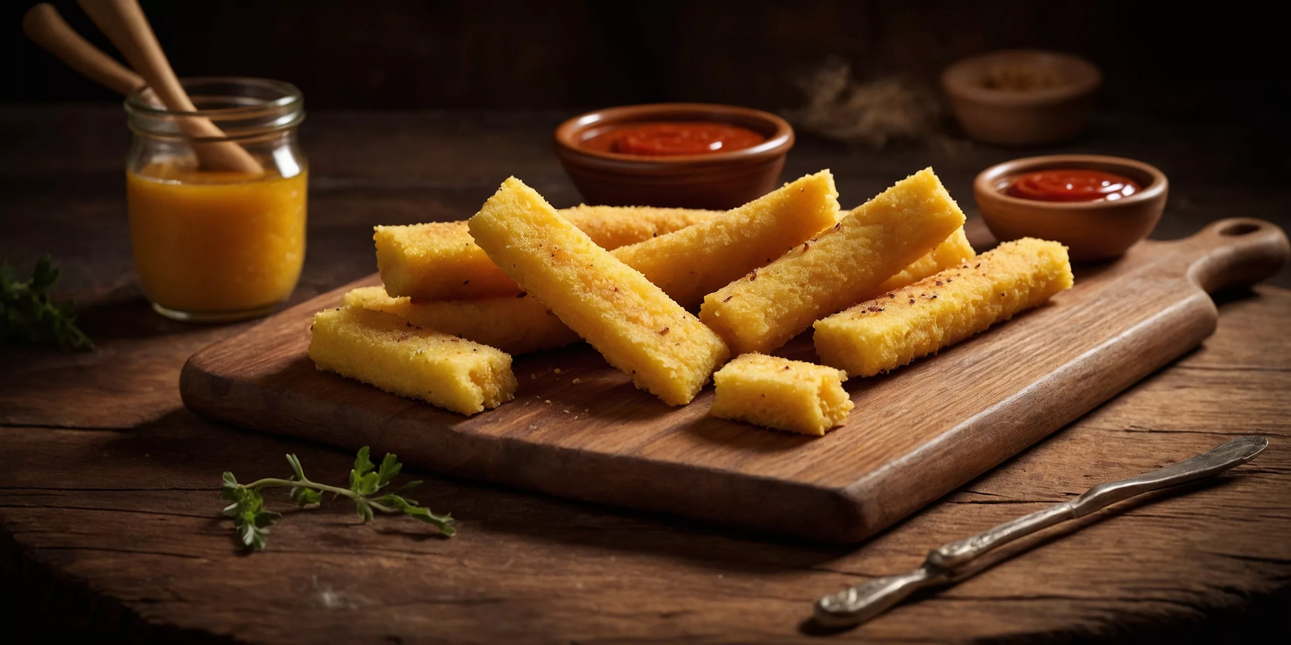 Knusprige Polenta-Sticks