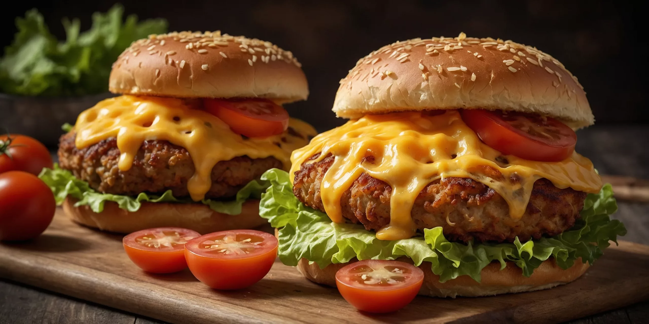 Knusprige Rösti-Burger mit Cheddar