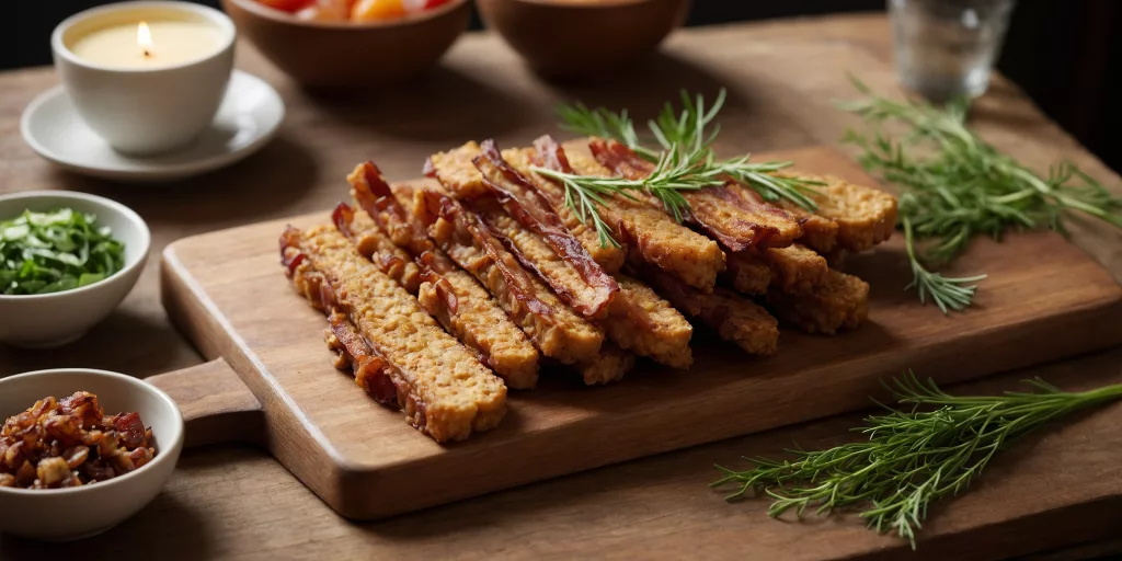 Knusprige Tempeh-Bacon-Streifen
