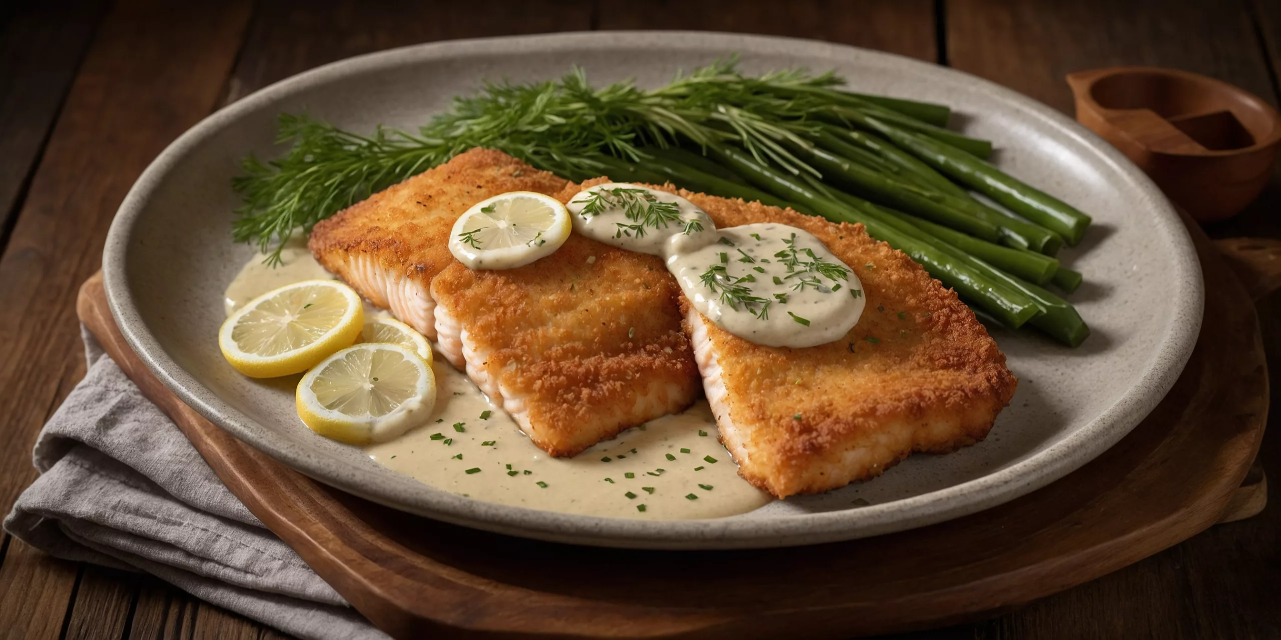 Knuspriger Backfisch mit Remoulade