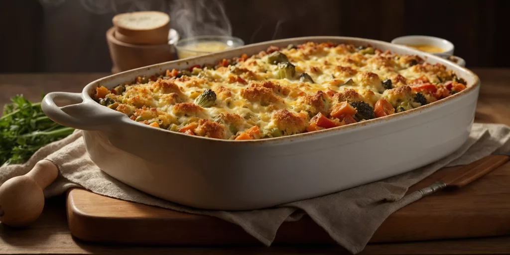 Knuspriger Gemüseauflauf mit Käsekruste