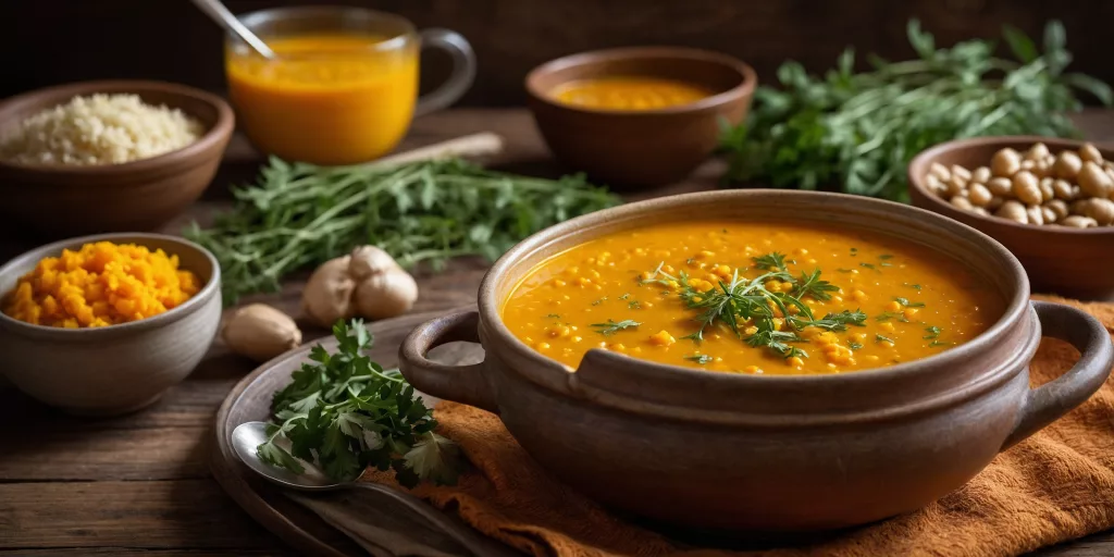 Köstliche Kurkuma-Linsensuppe