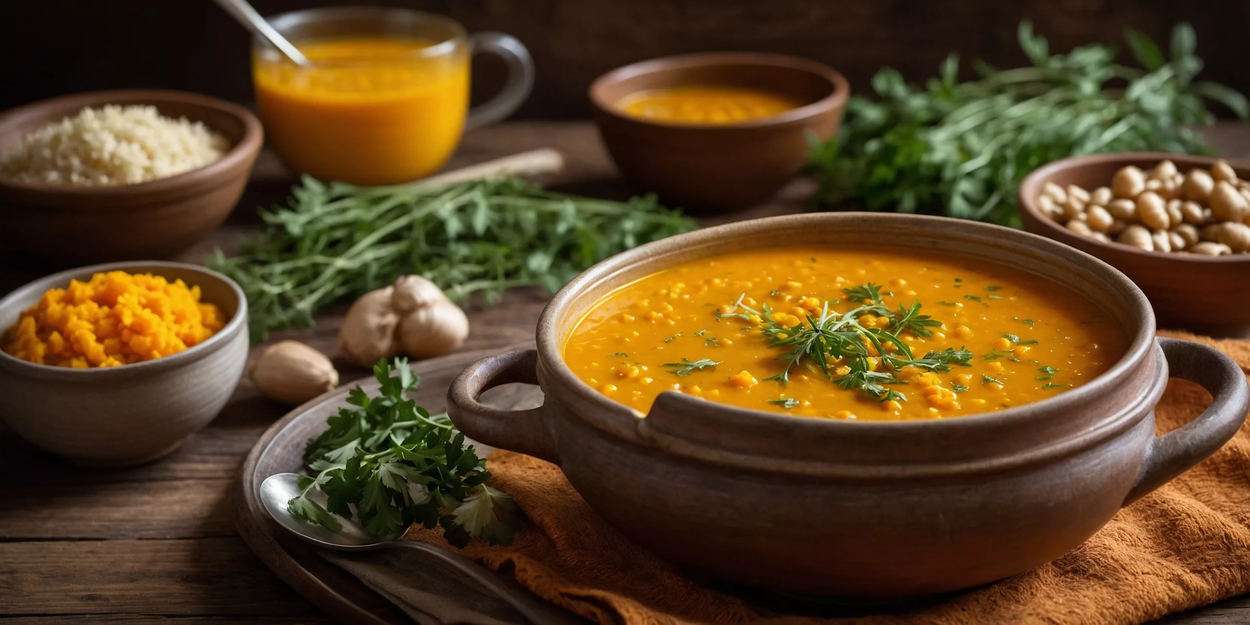 Köstliche Kurkuma-Linsensuppe