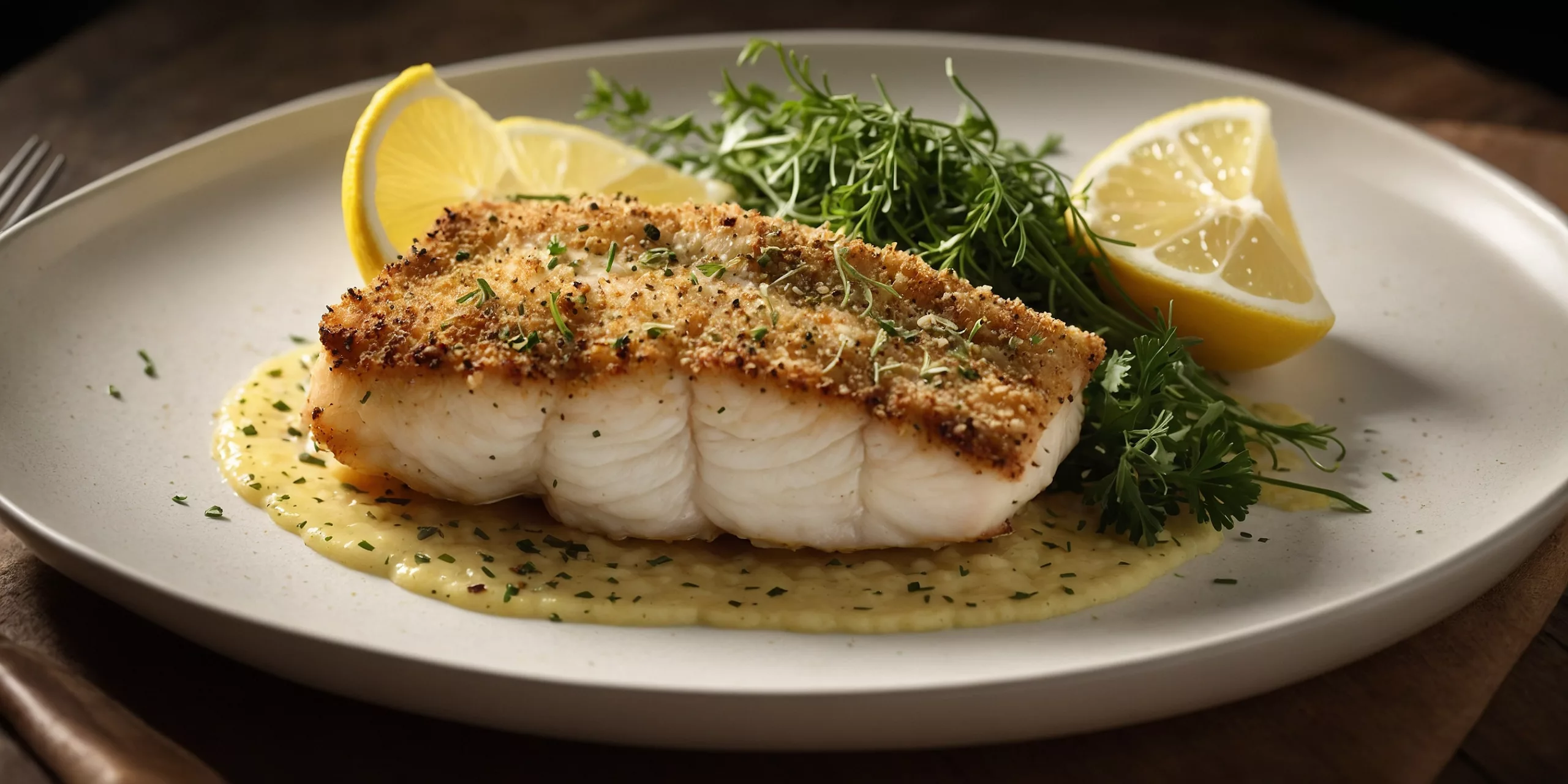 Kräuterkrustiger Kabeljau mit Zitronenbutter – YummAi Kräuterkrustiger Kabeljau mit Zitronenbutter – YummAi
