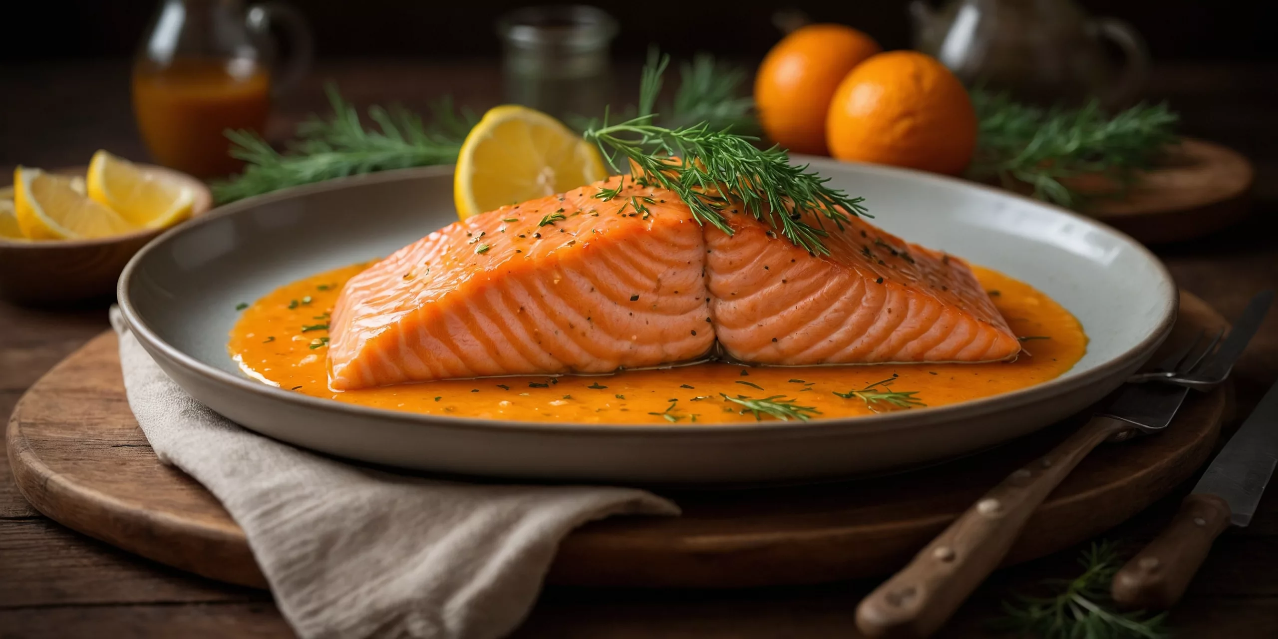 Lachsfilet in Orangensoße – YummAi
