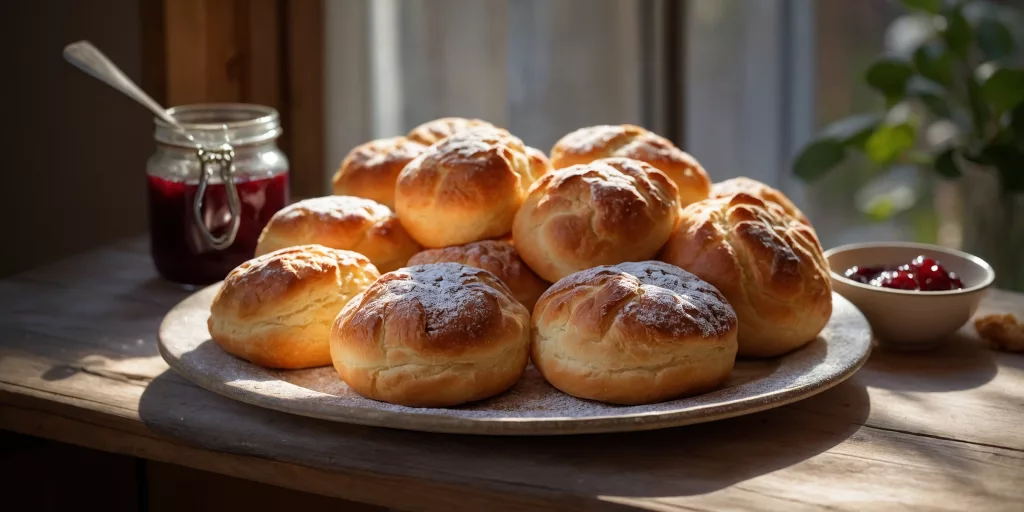 Leckere Buchteln mit Pflaumenmus