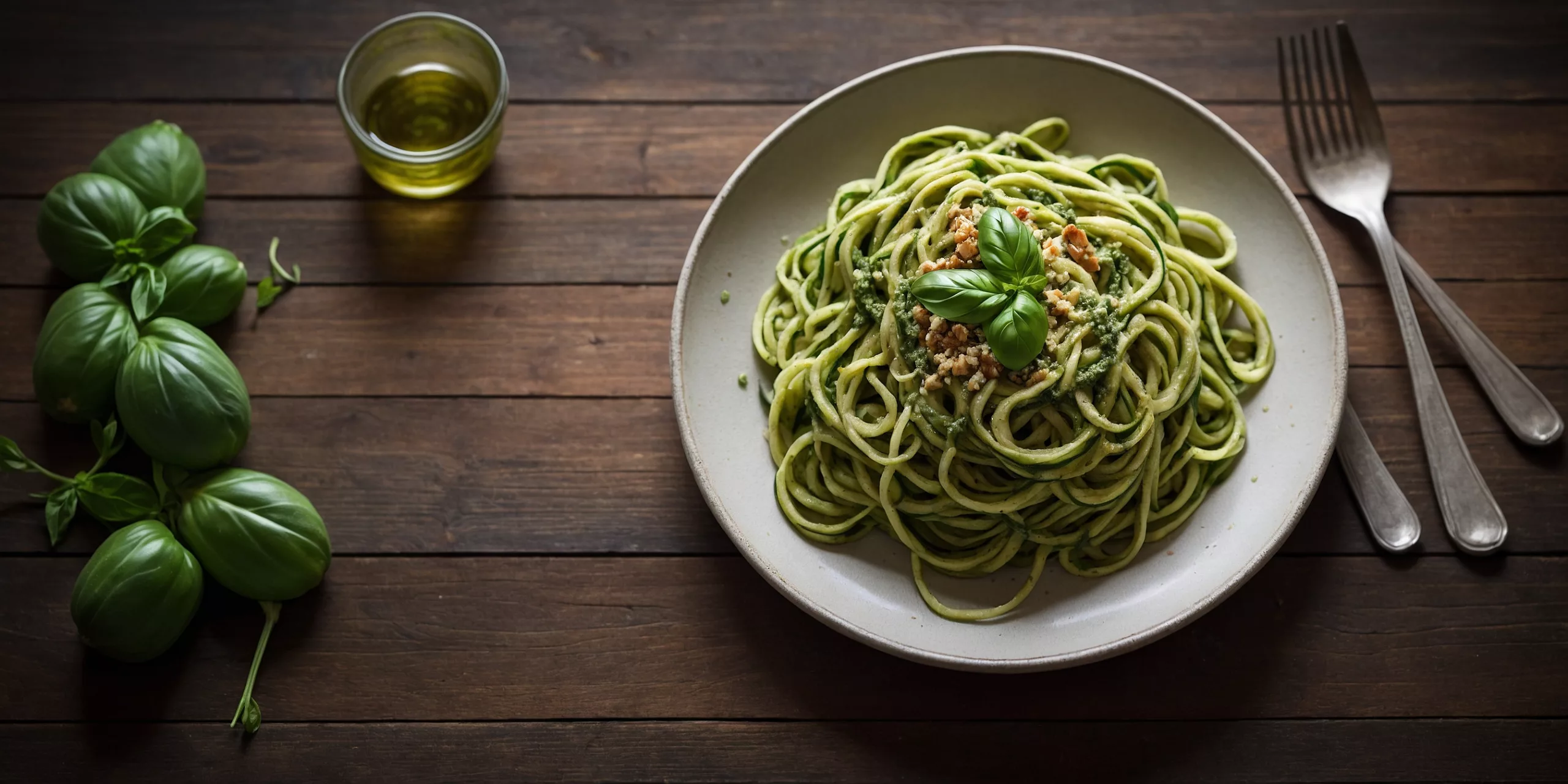 Leckere Low Carb Zoodles mit Pesto