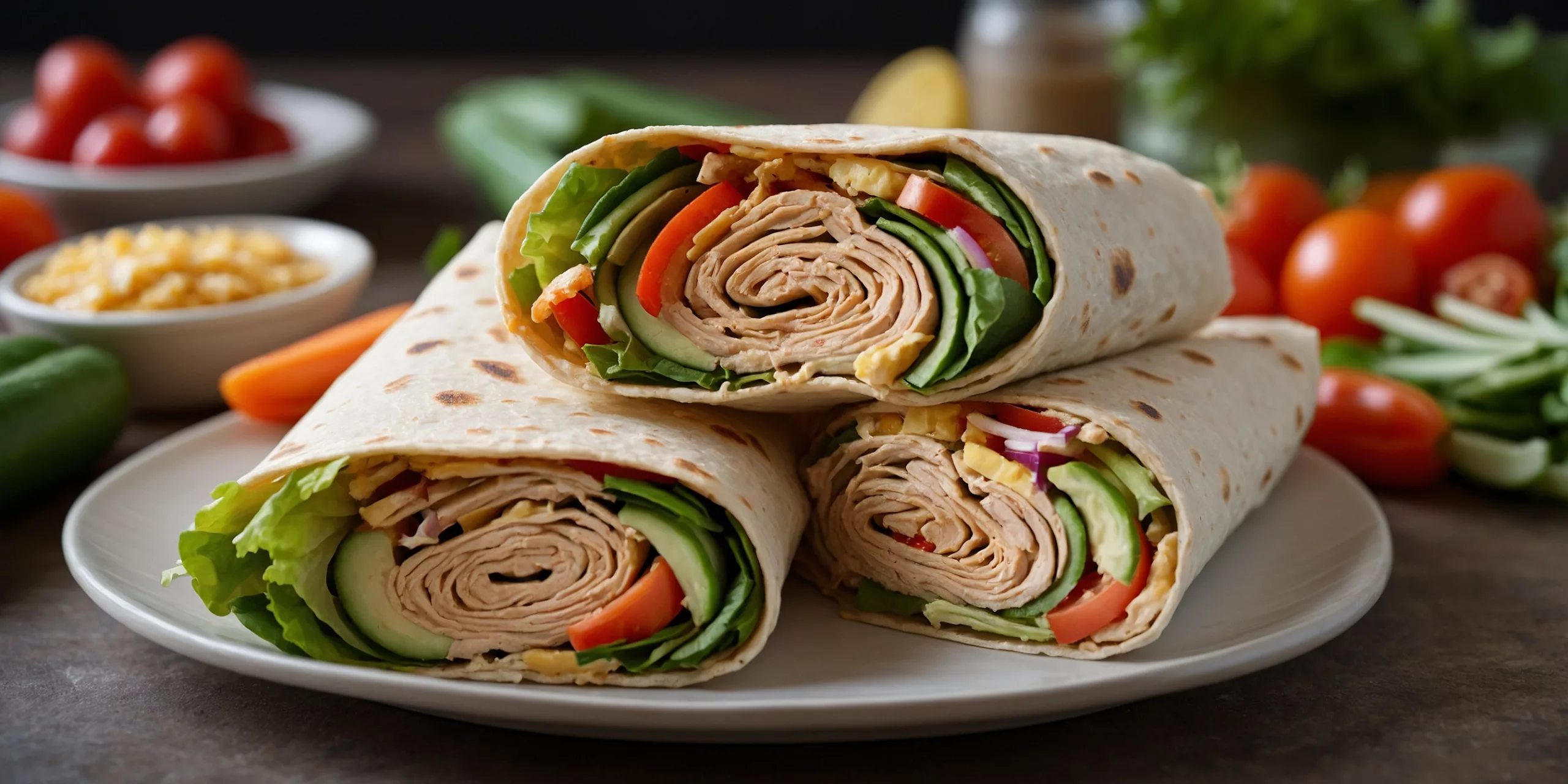 Leckere Puten-Wraps mit Hummus – YummAi Leckere Puten-Wraps mit Hummus – YummAi