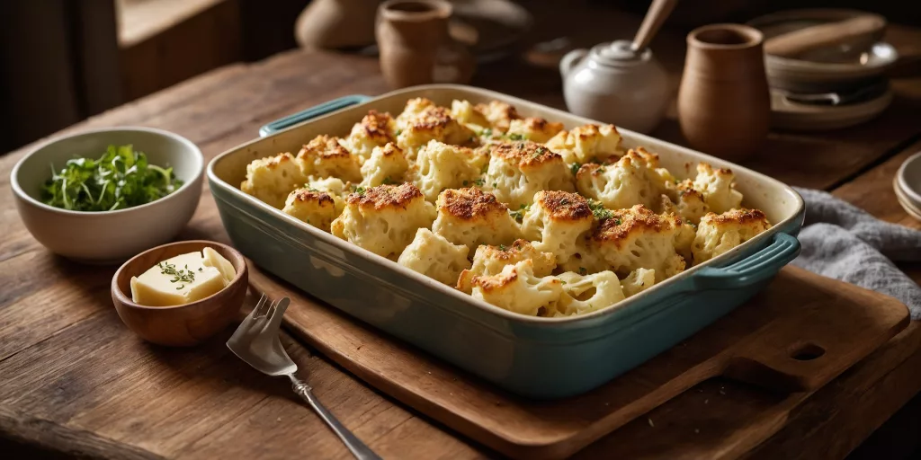Low Carb Blumenkohl-Käse-Auflauf