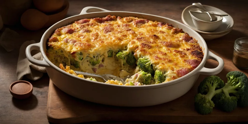 Low Carb Brokkoli-Schinken-Auflauf