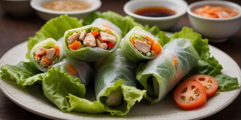 Low Carb Frühlingsrollen in Salatblättern