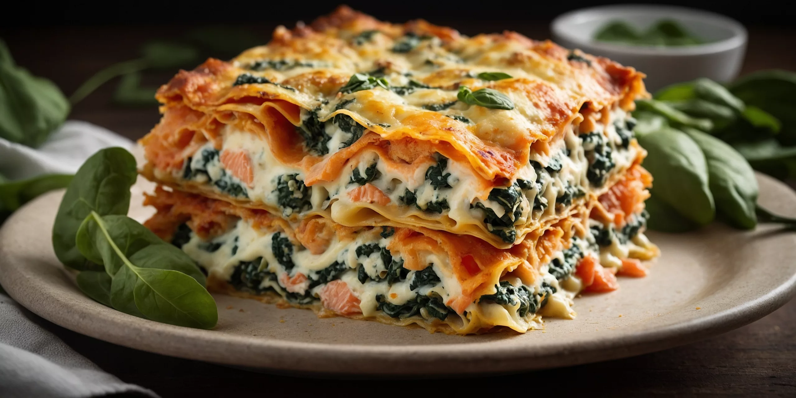 Low Carb Lachs-Spinat-Lasagne – YummAi