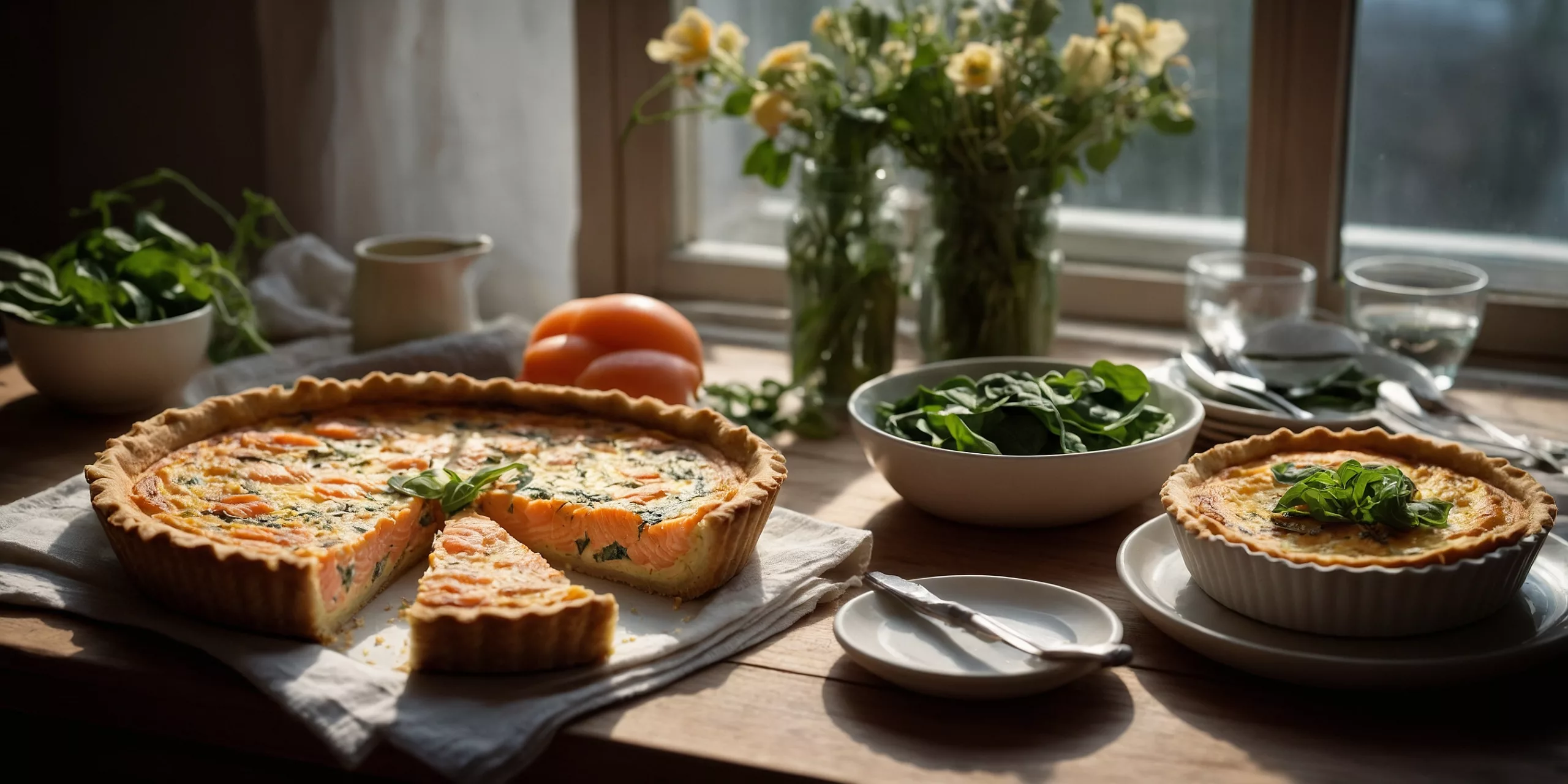 Low Carb Räucherlachs-Quiche ohne Boden