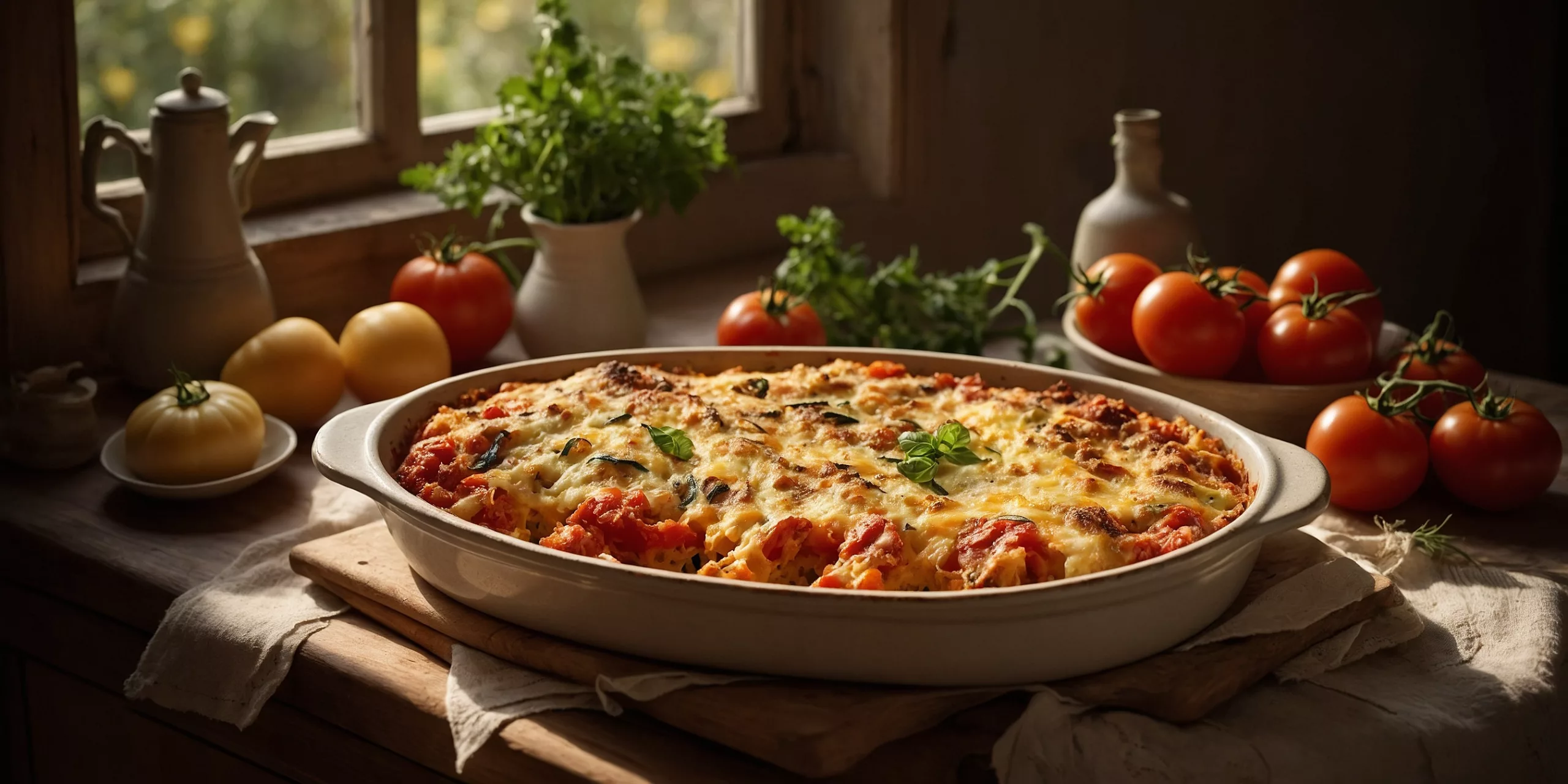 Low Carb Tomaten-Zucchini-Gratin