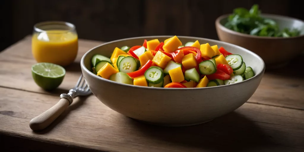 Mango-Paprika-Salat mit Limettendressing – YummAi