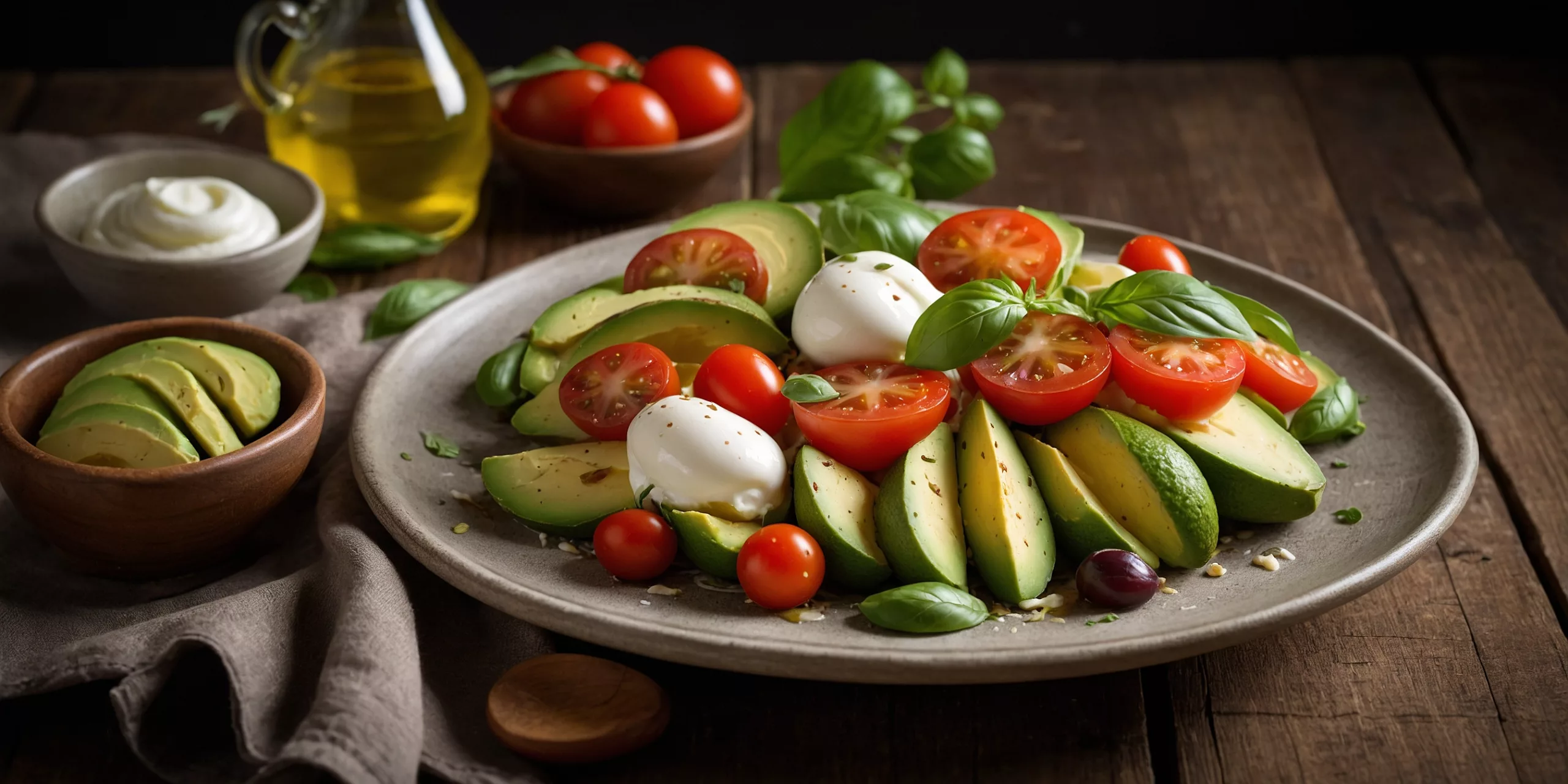 Mediterraner Avocado-Caprese-Salat