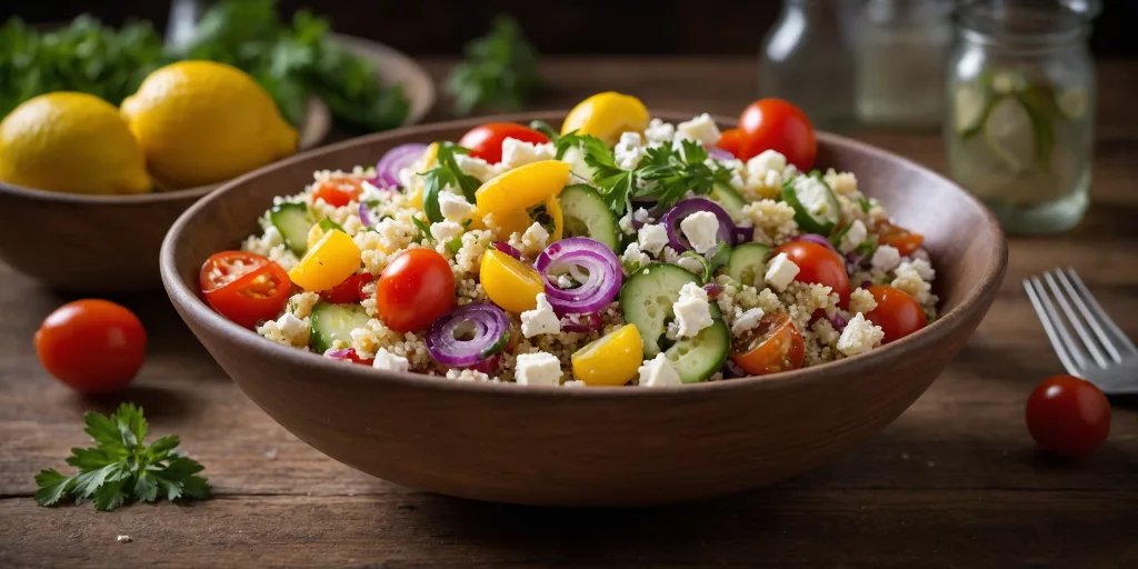 Mediterraner Quinoa-Salat mit Feta – YummAi