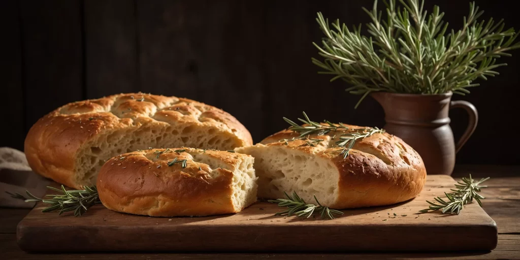 Mediterranes Kräuterbrot Focaccia-Variante