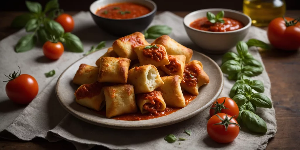 Mini-Pizzaschnecken mit Tomatensoße