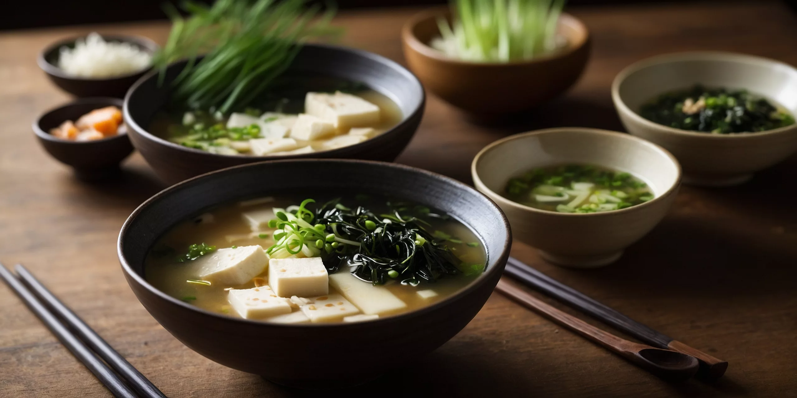 Miso-Suppe mit Tofu und Algen