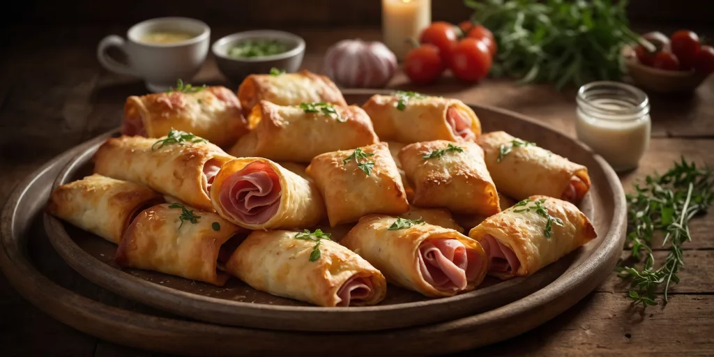 Mozzarella-Schinken-Pizzabrötchen