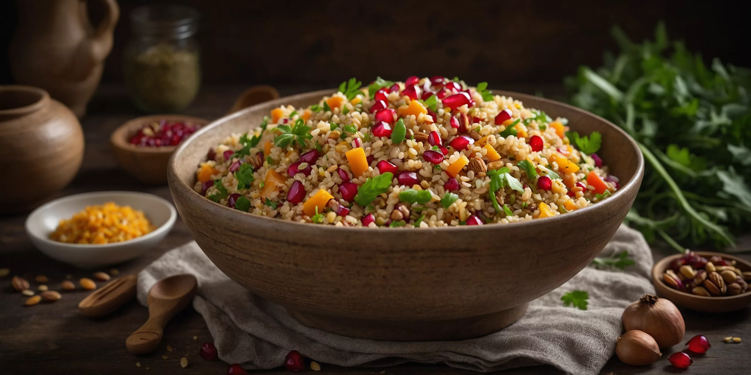 Nussiger Bulgursalat mit Kräutern