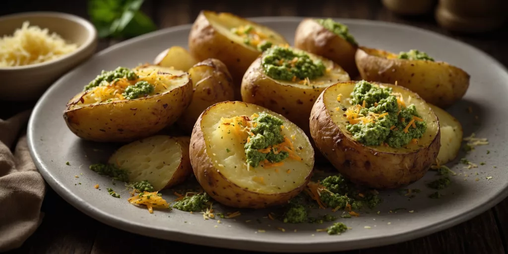 Ofengebackene Pesto-Kartoffeln