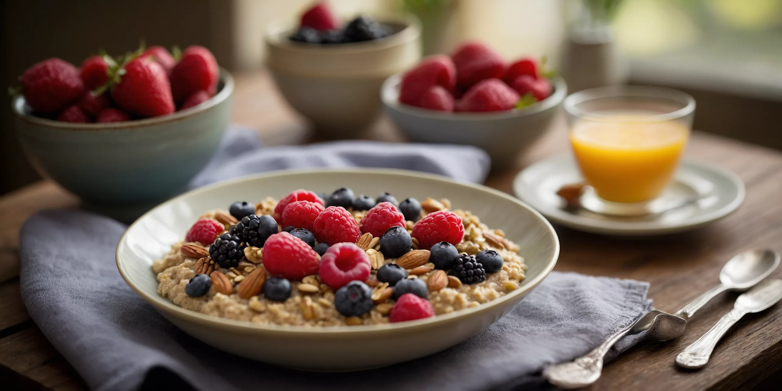 Ofengebackenes Haferflockenfrühstück mit Beeren