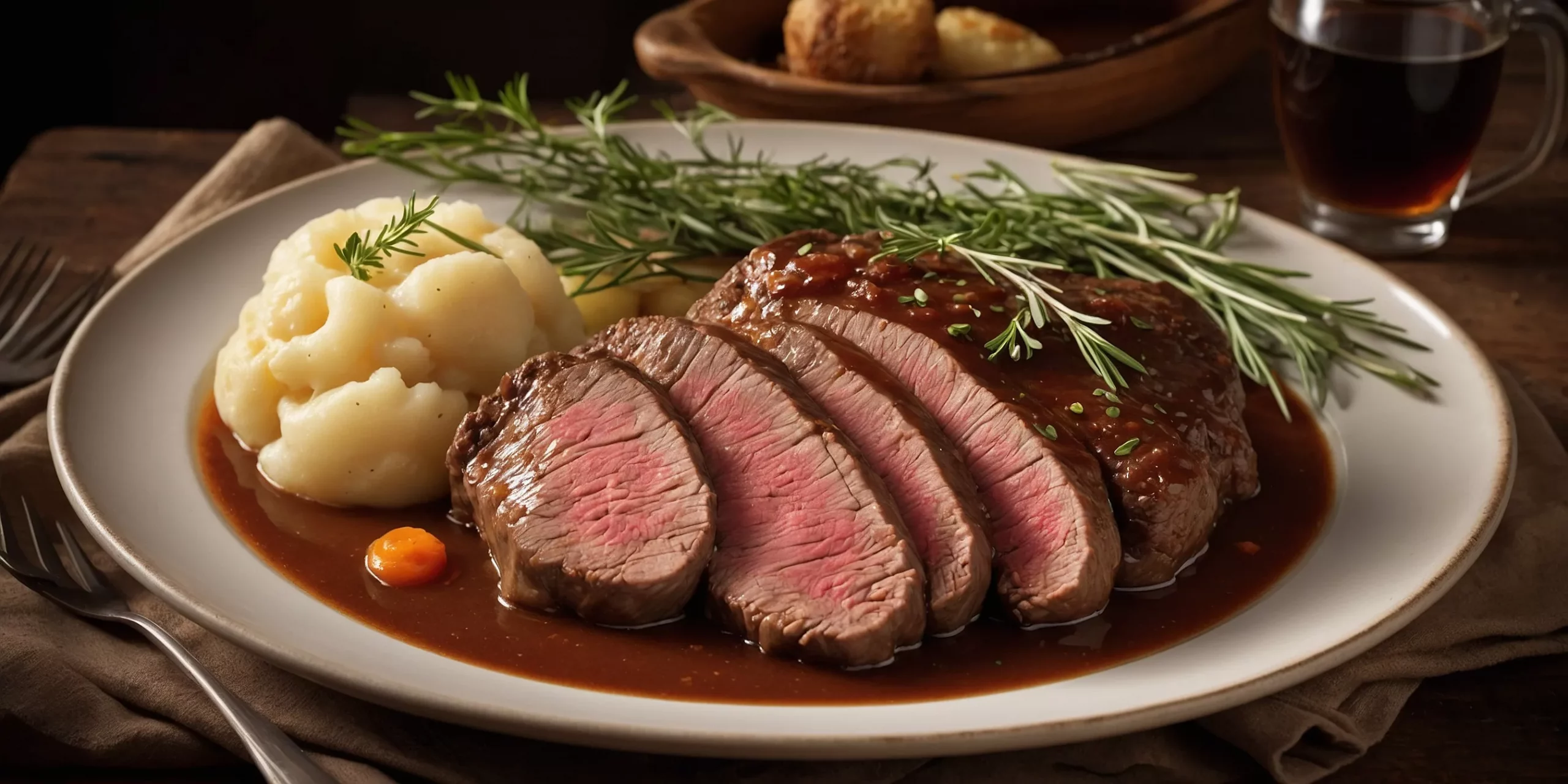 Omas Rinderbraten mit Knödeln