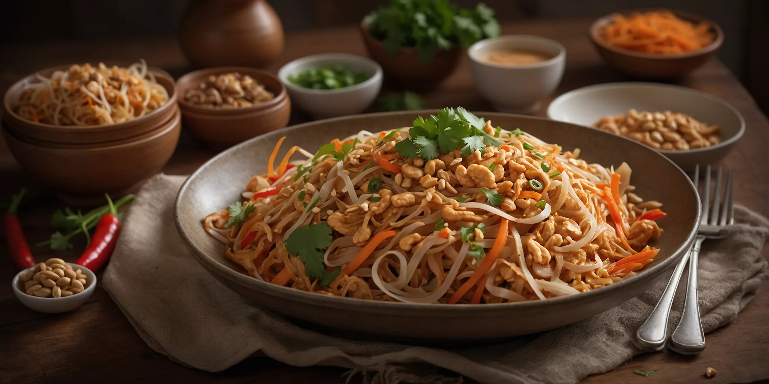 Pad Thai mit Erdnusssauce