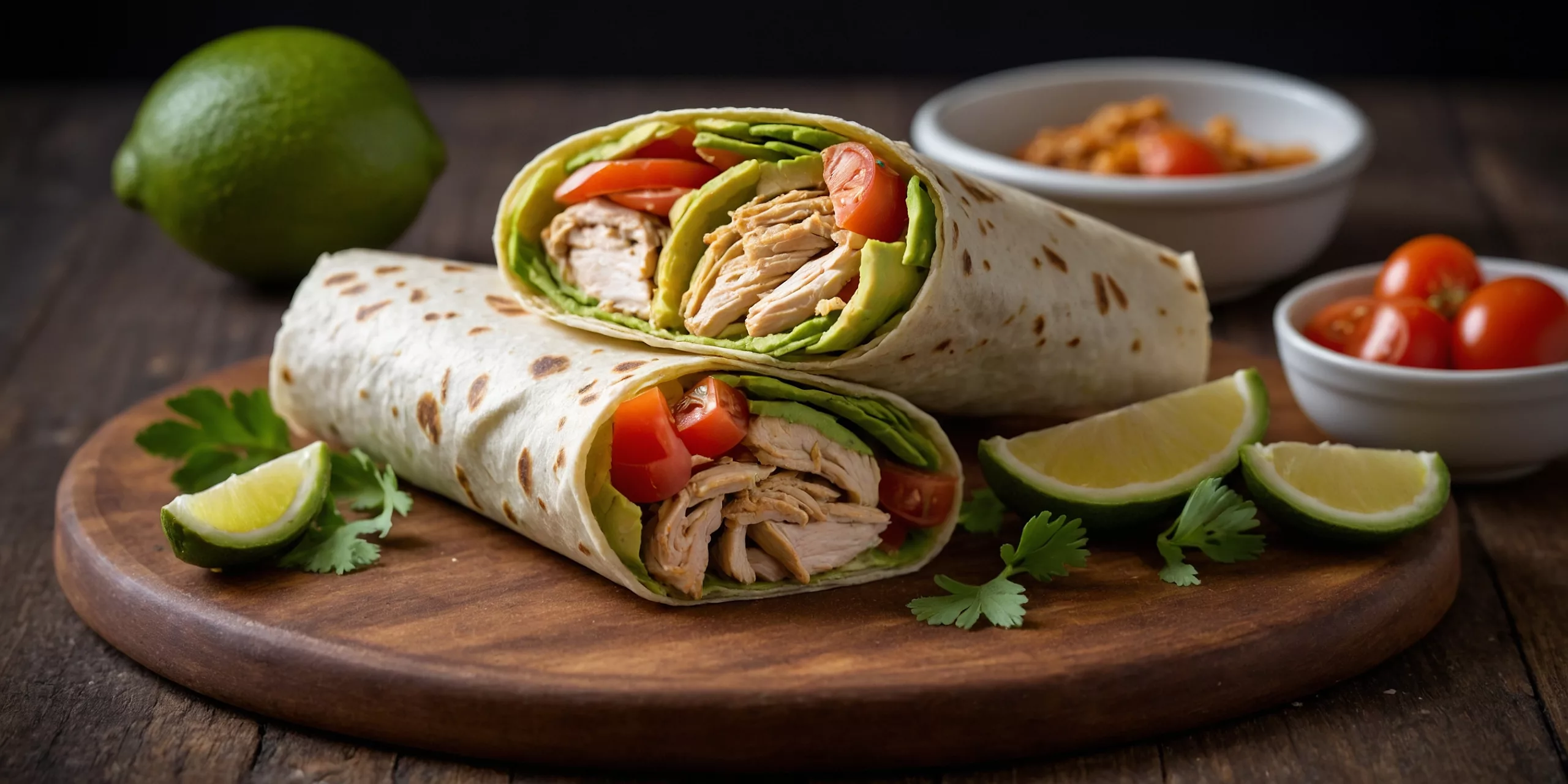 Paleo-Hähnchen-Wraps mit Kokos-Tortillas