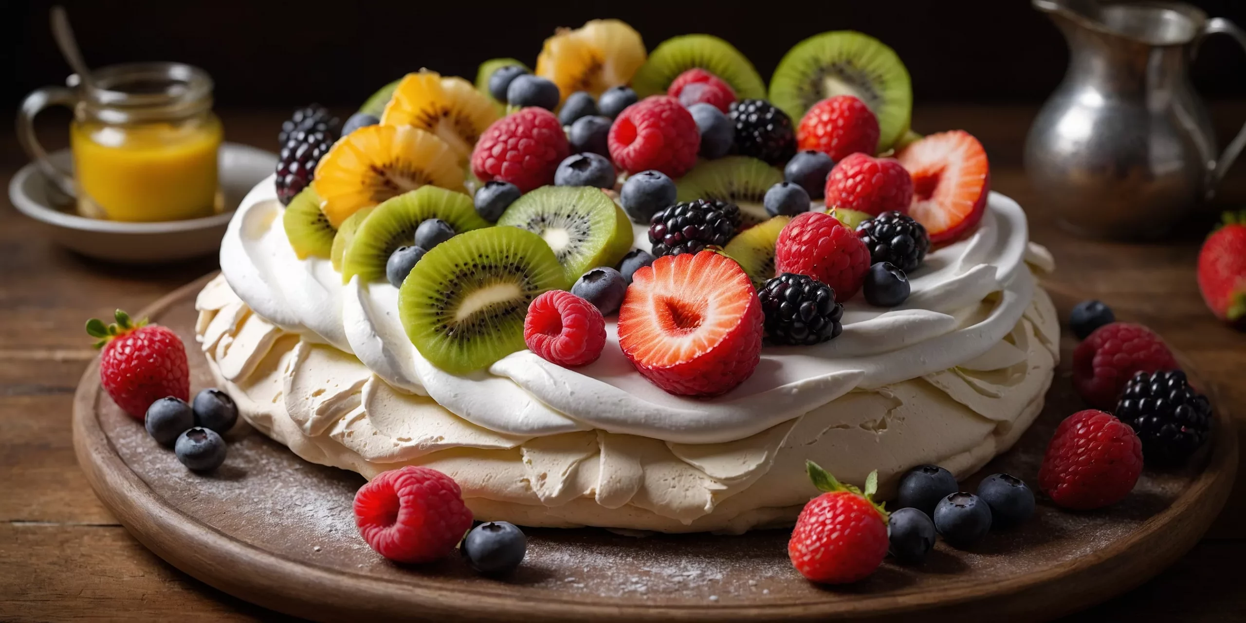 Pavlova mit frischen Früchten