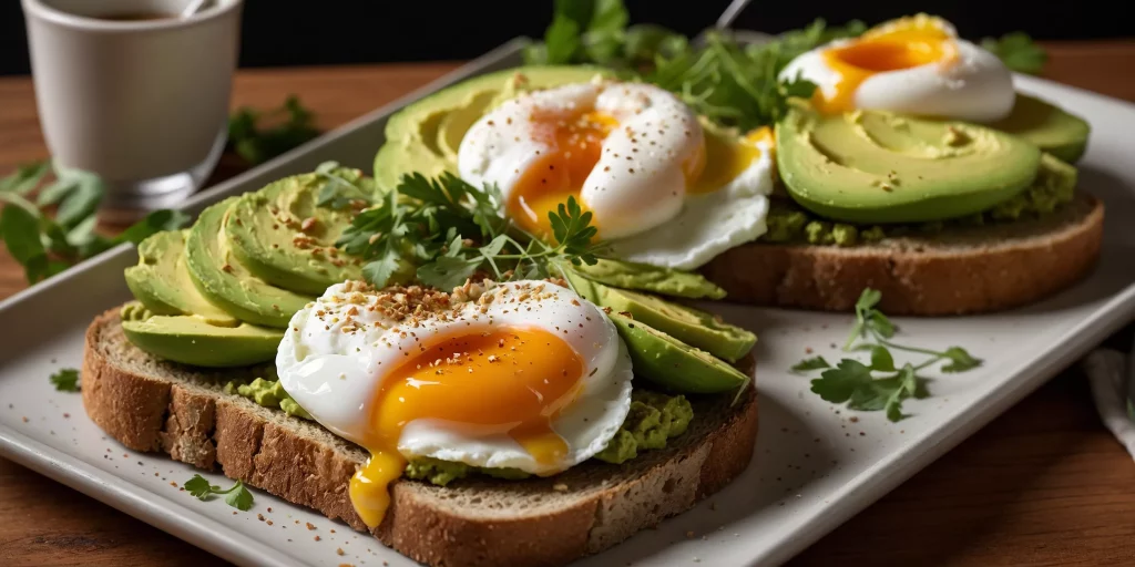 Pochierte Eier mit Avocado-Toast