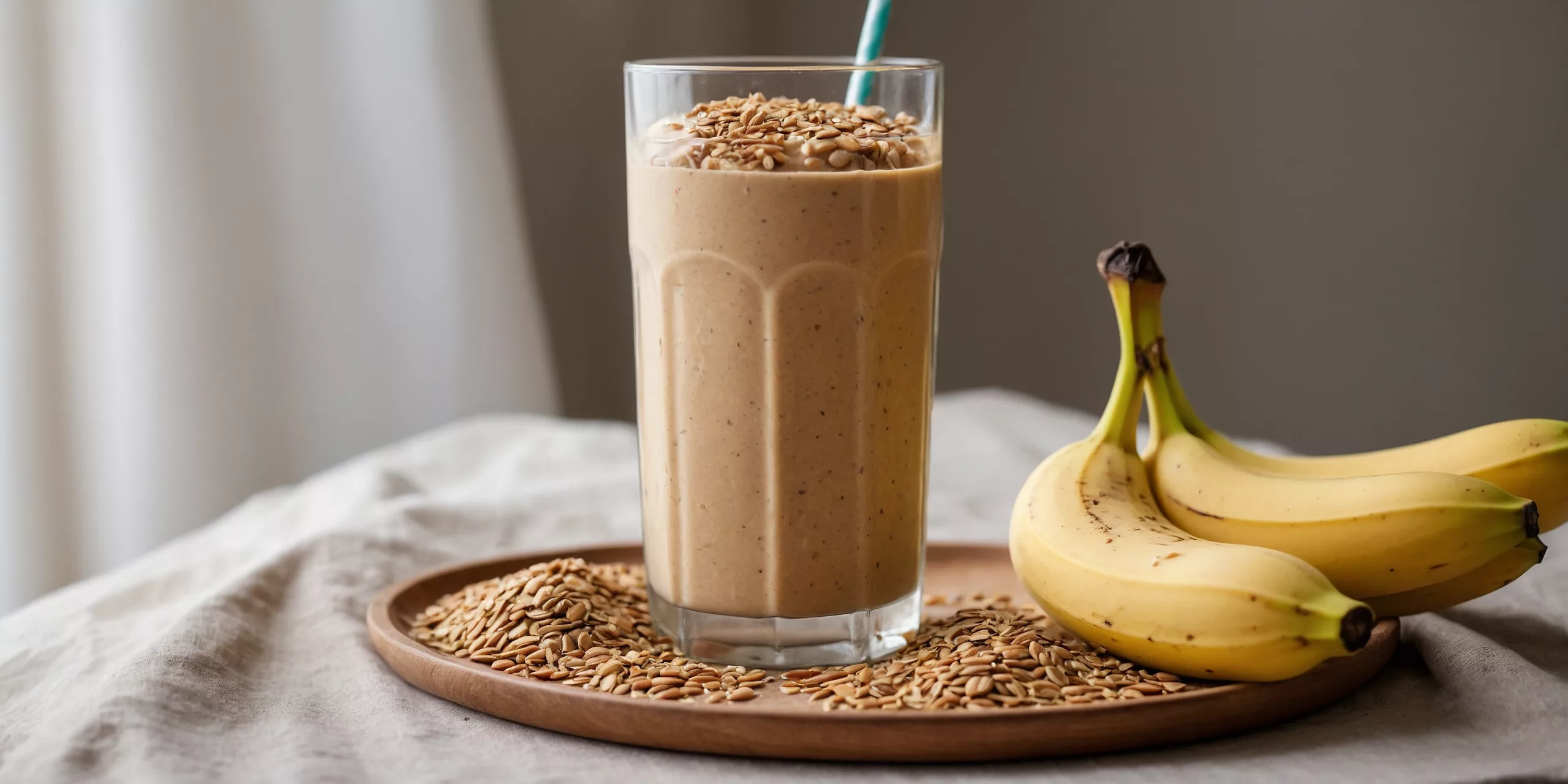 Proteinreicher Erdnussbutter-Bananen-Smoothie