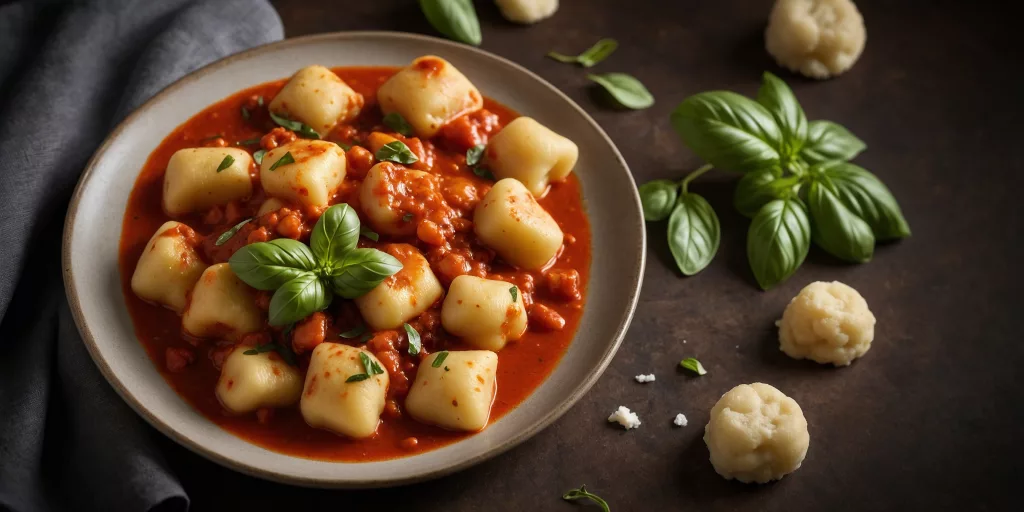 Ricotta-Gnocchi in Tomatensoße