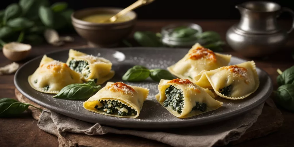 Ricotta-Spinat-Ravioli in Butter-Salbei-Sauce