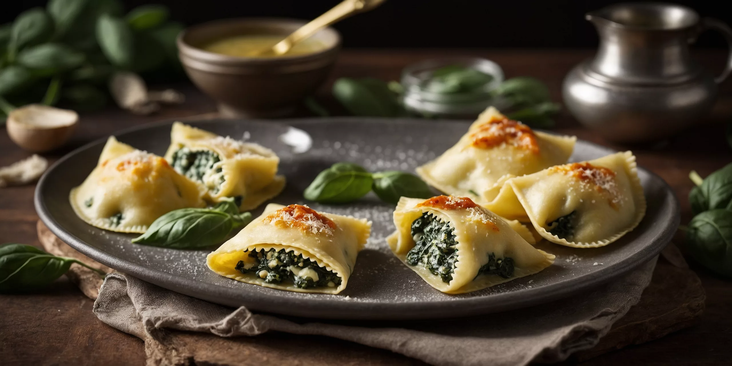 Ricotta-Spinat-Ravioli in Butter-Salbei-Sauce