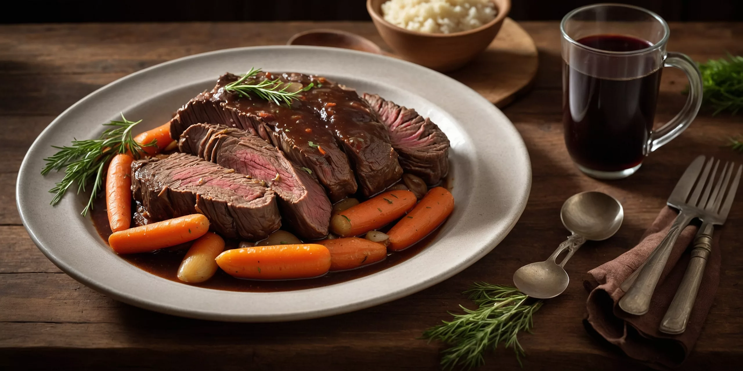 Rinderschmorbraten in Rotweinsauce