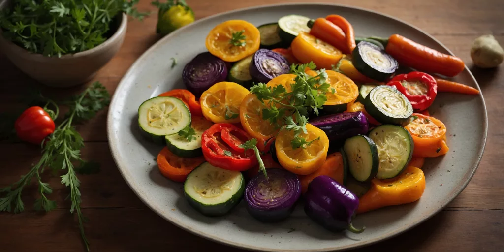 Röstgemüse mit Zitronendressing