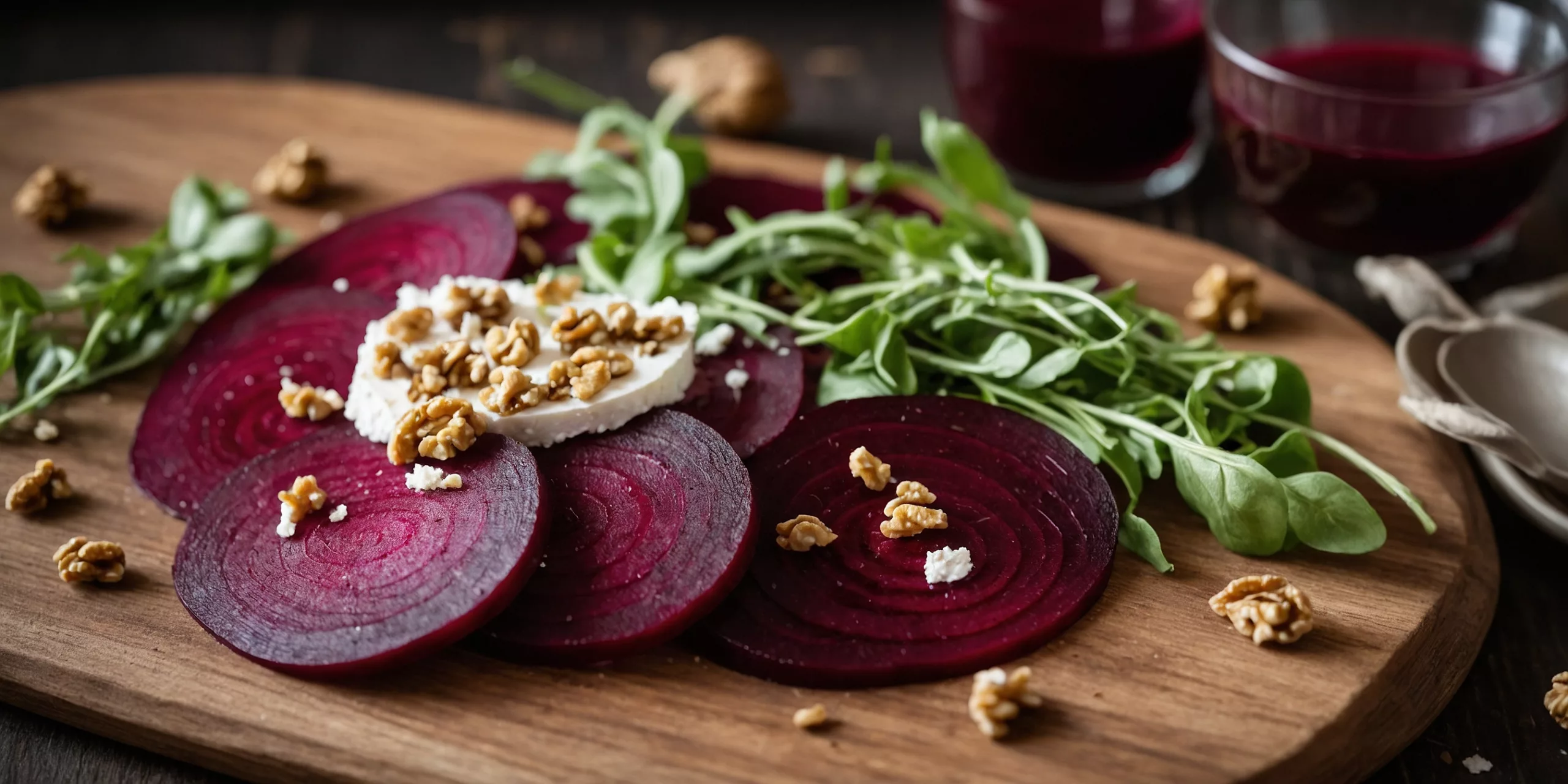 Rote-Bete-Carpaccio mit Ziegenkäse