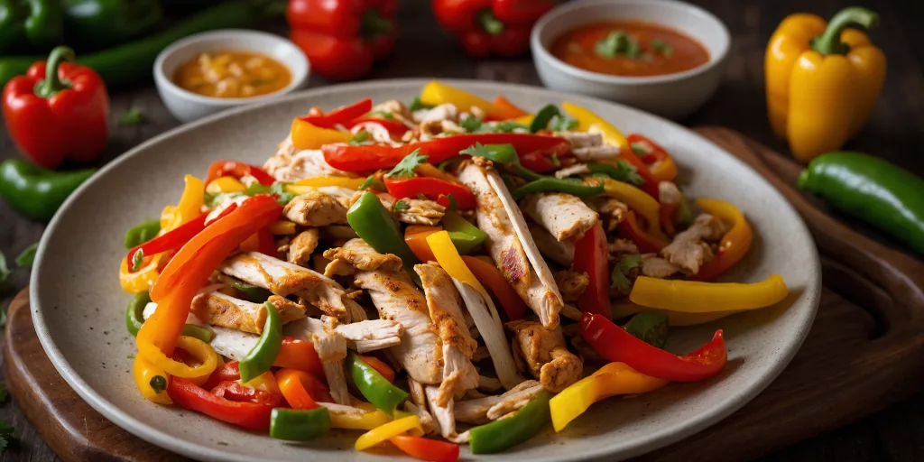 Saftige Chicken Fajitas mit Paprika