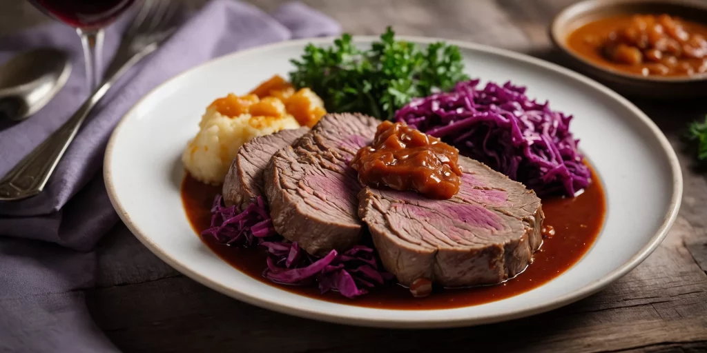 Sauerbraten mit Rotkraut