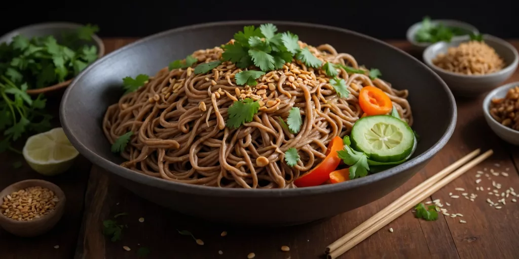 Scharfe Erdnuss Soba Nudeln – YummAi Scharfe Erdnuss Soba Nudeln – YummAi
