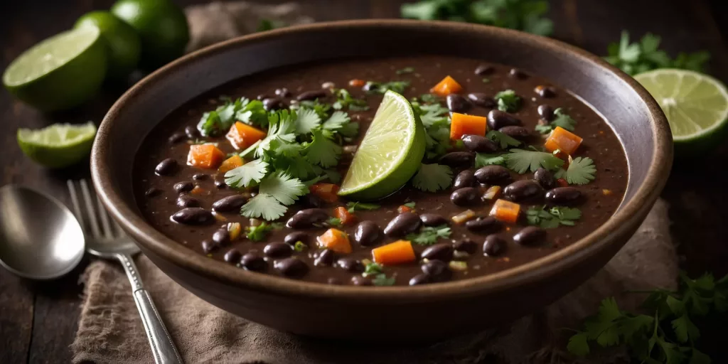 Scharfe Schwarze Bohnensuppe – YummAi